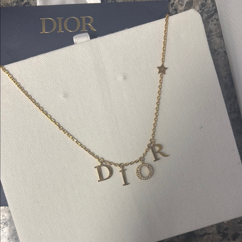 Dior Gold Necklace with Star Charm